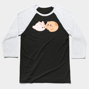 Blobs & friends bunny and cat Baseball T-Shirt